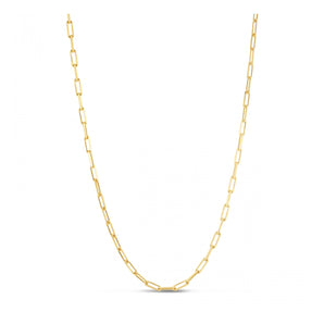 Sterling Silver Gold Plated Paperclip Chain (3.0 mm)