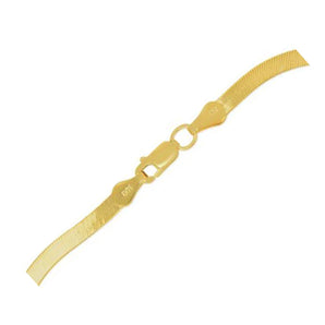 1.5mm 14k Yellow Gold Super Flex Herringbone Bracelet