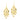 14K Yellow Gold Polished Chandelier Earring