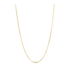 Sterling Silver Gold Plated Paperclip Chain (1.80 mm)