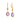 14k Yellow Gold Drop Earrings with Citrine and Amethyst Briolettes