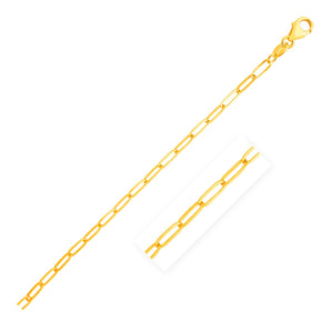 14K Yellow Gold Paperclip Chain (3.50 mm)