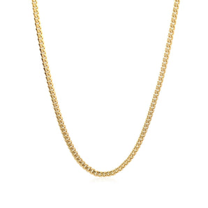 10k Yellow Gold Classic Solid Miami Cuban Chain (3.20 mm)