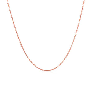 14k Pink Gold Round Cable Link Chain 1.1mm