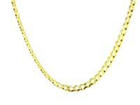 14k Yellow Gold Solid Curb Chain (3.60 mm)