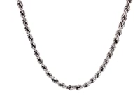 Sterling Silver 2.9mm Diamond Cut Rope Style Chain