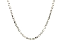 14k White Gold Diamond Cut Cable Link Chain (2.90 mm)