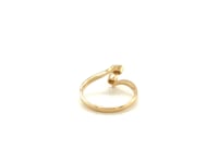 14k Yellow Gold Cubic Zirconia Accented Curve Ended Toe Ring