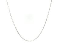 10k White Diamond Cut Cable Link Chain 0.8mm