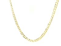 14k Yellow Gold Solid Curb Chain (2.60 mm)