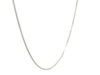 Sterling Silver Rhodium Plated Box Chain (0.70 mm)