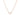 14k Rose Gold 17 inch Necklace with Round White Topaz