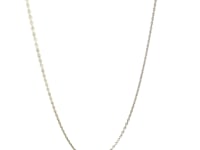 14k White Gold Oval Cable Link Chain (0.97 mm)