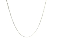 14k White Gold Singapore Chain 0.8mm (0.81 mm)