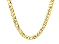 14k Yellow Gold Miami Cuban Semi Solid Chain (7.00 mm)