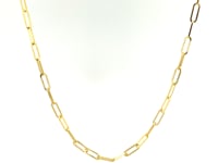 14K Yellow Gold Delicate Paperclip Chain (2.10 mm)