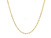 10k Yellow Gold Solid Diamond Cut Rope Chain (1.60 mm)