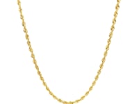 14k Yellow Gold Solid Diamond Cut Rope Chain (2.50 mm)