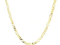 14k Yellow Gold Solid Figaro Chain (2.80 mm)