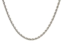 Sterling Silver Rhodium Plated Wheat Chain (2.20 mm)