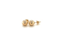 10k Yellow Gold Round Stud Earrings (6.0 mm)