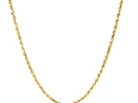 10k Yellow Gold Solid Diamond Cut Rope Chain (1.80 mm)