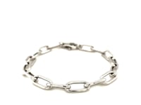 Sterling Silver Wide Paperclip Chain Bracelet