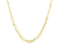 14k Yellow Gold Solid Figaro Chain (3.80 mm)