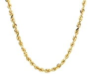 10k Yellow Gold Solid Diamond Cut Rope Chain (3.50 mm)