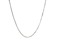 14k White Gold Classic Box Chain 0.7mm