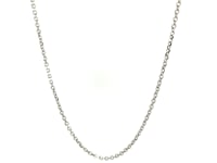 18k White Gold Diamond Cut Cable Link Chain (1.40 mm)