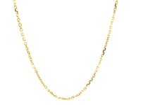 14k Yellow Gold Diamond Cut Cable Link Chain (1.30 mm)