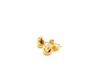 10k Yellow Gold Love Knot Stud Earrings(9mm)