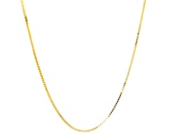 18k Yellow Gold Box Chain 0.8mm (0.78 mm)