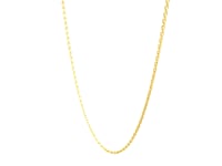 18k Yellow Gold Round Cable Link Chain (0.97 mm)