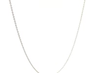 14k White Gold Oval Cable Link Chain 0.6mm