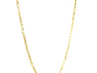 18k Yellow Gold Diamond Cut Cable Link Chain (1.40 mm)