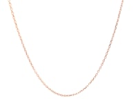 14k Pink Gold Diamond Cut Cable Link Chain (0.87 mm)