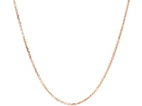 14k Rose Gold Diamond Cut Cable Link Chain 1.1mm