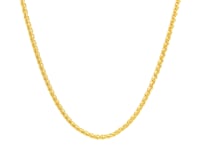 14k Yellow Gold Round Wheat Chain (2.10 mm)