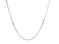 14k White Gold Adjustable Box Chain (1.10 mm)