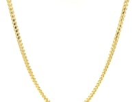 14k Yellow Solid Gold Diamond Cut Round Franco Chain (2.20 mm)