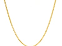 14k Yellow Gold Round Wheat Chain (1.50 mm)