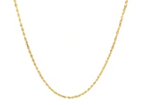 10k Yellow Gold Solid Diamond Cut Rope Chain (1.40 mm)