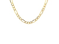 14k Yellow Gold Lite Figaro Chain (3.70 mm)