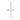 14k White Gold Flat Design Cross Pendant