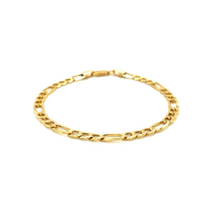 4.6mm 14k Yellow Gold Lite Figaro Bracelet