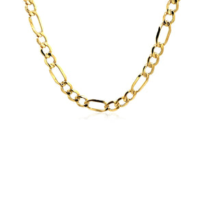 5.4mm 14k Yellow Gold Lite Figaro Chain