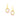 14k Tri-Color Gold Open Entwined Ring Earrings