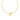 Toggle Necklace with Heart Charm in 14k Yellow Gold